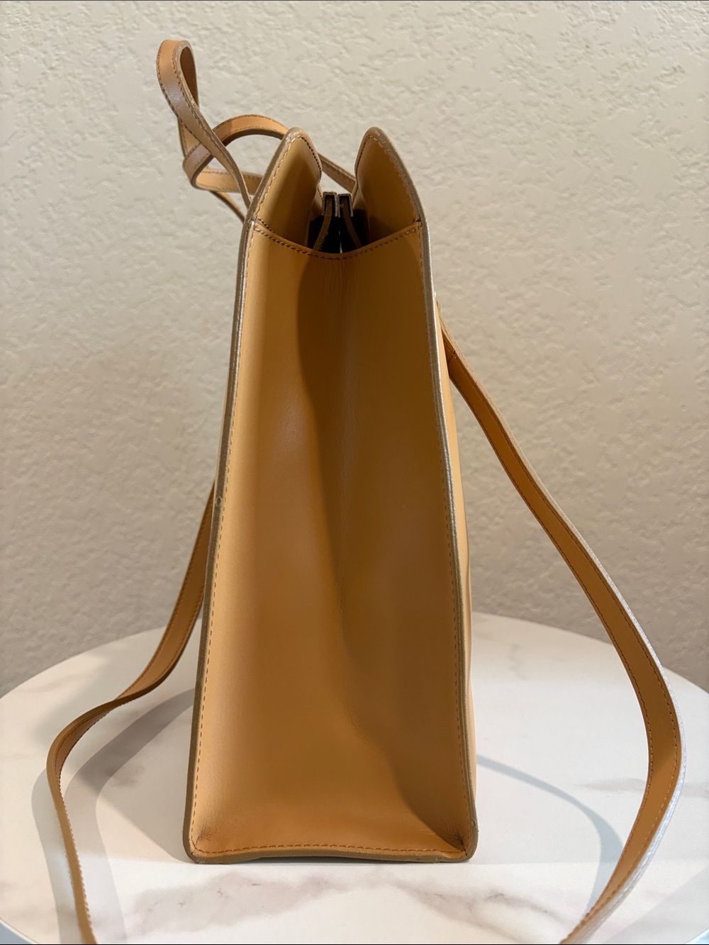 Furla Caramel Leather Tote with Detachable Strap